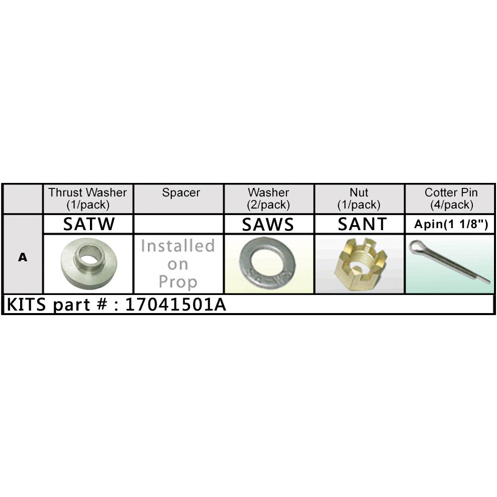 Solas Suzuki Nut Kit (17041501A)
